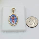 Pendants - 14K Gold Plated. Divine Child Image - Divino Niño