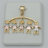 CLOSEOUT* Pendants - Tri Color Gold Plated. Kids - Family. Multiple Options