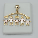 Pendants - Tri Color Gold Plated. Kids - Family. Multiple Options