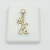 Pendants - 14K Gold Plated. Initial Letter with crown. Pendant. Iniciales con Corona.