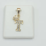 Pendants - 14K Gold Plated. Initial Letter with crown. Pendant. Iniciales con Corona.