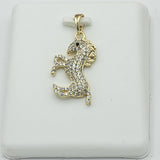 Pendants - 14K Gold Plated. Icy Crystals Horse