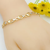 Bracelets - Tri Color Gold Plated. Chain Fashion *Premium Q*