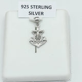 Pendants - 925 Sterling Silver. Small Anchor Jesus Crucifix.