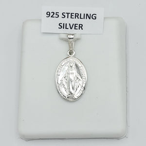 Pendants - 925 Sterling Silver. The Miraculous Medal. Virgen La Milagrosa