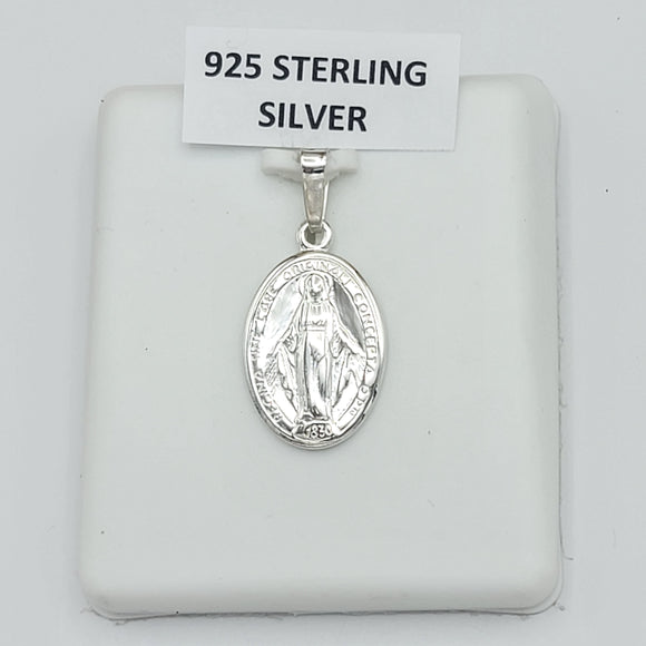Pendants - 925 Sterling Silver. The Miraculous Medal. Virgen La Milagrosa