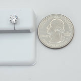Earrings - 925 Sterling Silver. Round Solitaire Stud Earrings. 5mm
