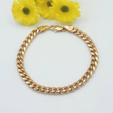 Bracelets - 18K Gold Plated. Cuban Chain Bracelet - 5mm. *Premium Q*