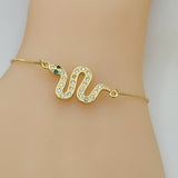 CLOSEOUT* Bracelets - 14K Gold Plated. Snake Adjustable Bracelet.