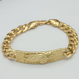 Bracelets - 14K Gold Plated. Saint Jude. San Judas. 13mm W - 9in L