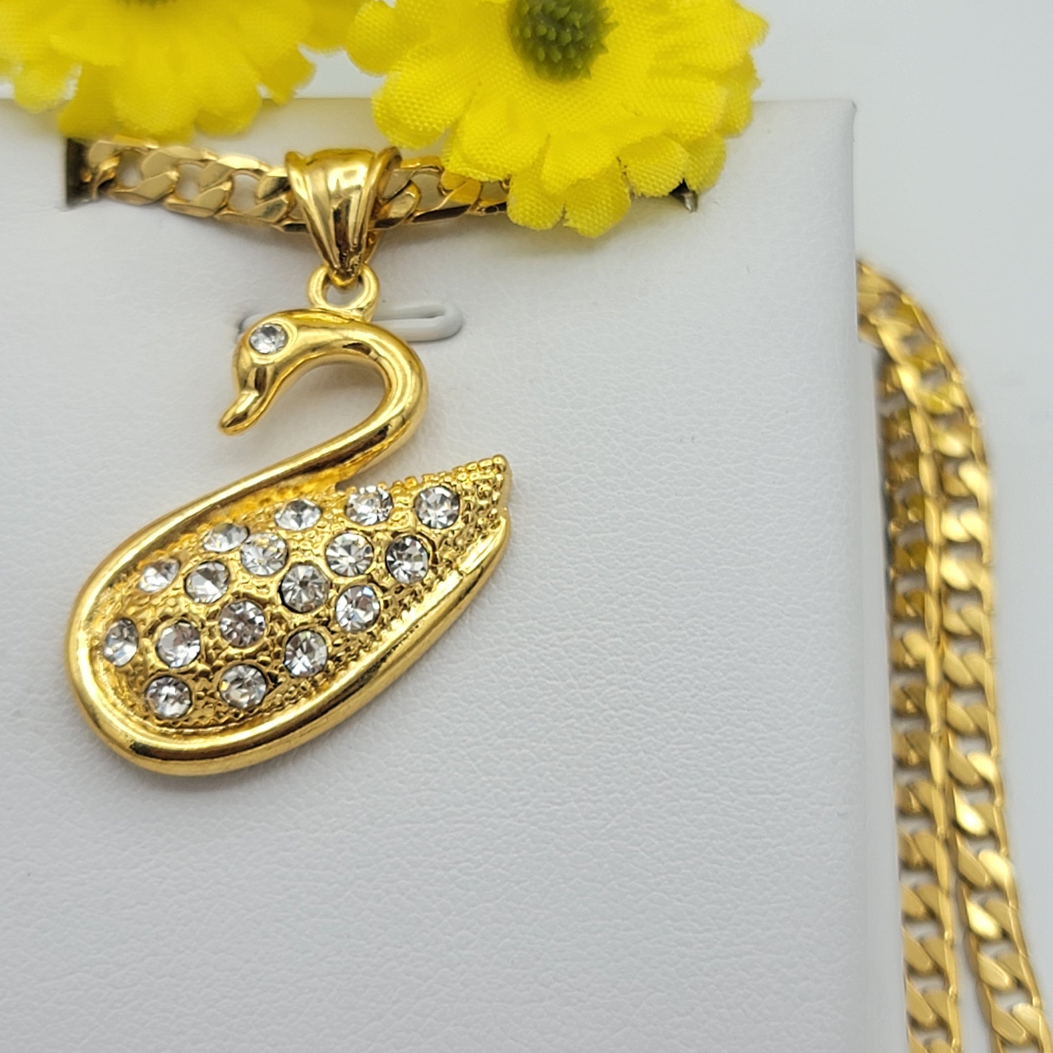 24K Pure Gold Pendant: Swan design – Prima Gold Official