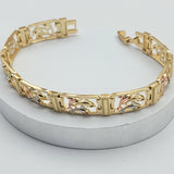 Bracelets - Tri Color Gold Plated. Dolphins. *Premium Q*