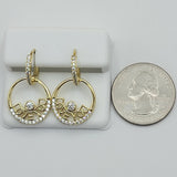 CLOSEOUT* Earrings - 14K Gold Plated. LOVE YOU Hoops *Premium Q*