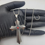 Necklace - Stainless Steel. Celtic Cross Pendant & Chain.  *Premium Q*