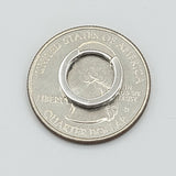 Earrings - 925 Sterling Silver. CZ Round Hoops 12mm D - 1.8mm