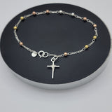 Bracelets - 925 Sterling Silver. Rosary Style Bracelet.