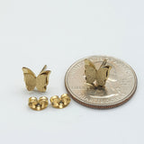 Earrings - Stainless Steel. Yellow Gold Plated. Butterfly. *Premium Q*