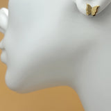 Earrings - Stainless Steel. Yellow Gold Plated. Butterfly. *Premium Q*