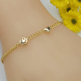 Bracelets - 14K Gold Plated. Smiley Happy Symbol. *Premium Q*