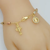 Rosary Bracelets - Tri Color Gold Plated. Our Lady Of Guadalupe.