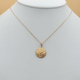 Necklace - 18K Gold Plated. "Mis 15 Años. Virgen Guadalupe Pendant & Chain. *Premium Q*