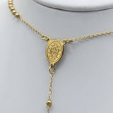 Rosary - Stainless Steel. Gold Plated. Miraculous Medal Necklace. Medalla Milagrosa. *Premium Q*