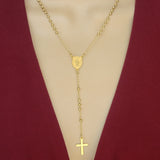 Rosary - Stainless Steel. Gold Plated. Miraculous Medal Necklace. Medalla Milagrosa. *Premium Q*