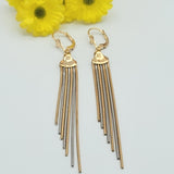 Earrings - Multicolor Gold Plated. Long Fashion. *Premium Q*