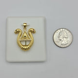 Pendant - 14K Gold Plated. Third Eye. Snake. El tercer Ojo.