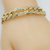 Bracelets - Gold Plated. Hip Hop Jewelry. Figaro Chain Bracelet - 13.5mm -8in