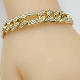 Bracelets - Gold Plated. Hip Hop Jewelry. Figaro Chain Bracelet - 13.5mm -8in