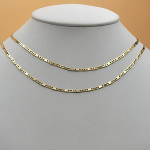 Chains - 14K Gold Plated. Mariner Style - 2.8mm W - Different Sizes. (PACK OF 3)