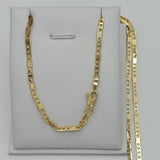 Chains - 14K Gold Plated. Mariner Style - 2.8mm W - Different Sizes. (PACK OF 3)