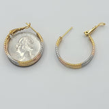 Earrings - Tri Color Gold Plated. 5mm Hoops. *Premium Q*