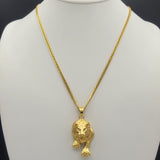 Pendants - Stainless Steel Gold Plated. Lion - Leon *Premium Q*