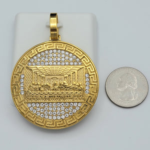 Pendants - Stainless Steel Gold Plated. Last Supper. Santa Cena *Premium Q*