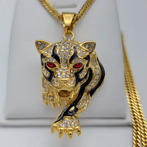 Pendants - Stainless Steel Gold Plated. Panther - Pantera *Premium Q*