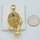 Pendants - Stainless Steel Gold Plated. Lion - Leon *Premium Q*
