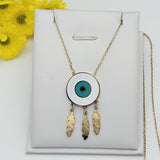 Necklace - Stainless Steel. 14K Gold Plated. Dream Catcher - Atrapasueños. *Premium Q*