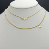Necklace - 14K Gold Plated. Happy Double Layer *Premium Q*
