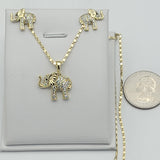 Sets - 14K Gold Plated. Elephant Set. *Premium Q*
