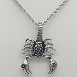 Necklace - Stainless Steel. Scorpion Pendant & Chain.