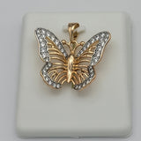 Necklace - 18K Gold Plated. Butterfly with crystals (Optional Pendant Only). *Premium Q*