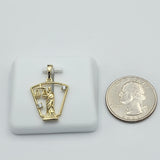 Pendants - 14K Gold Plated. Statue of Justice. *Premium Q*