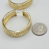 Earrings - 14K Gold Plated. Vintage Filigree Hoops. *Premium Q*