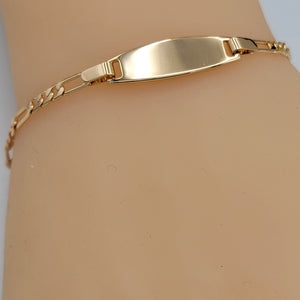 Bracelets - 18K Gold Plated. ID Bracelet for Girls. 5.5in - 6.5in *Premium Q*
