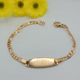 Bracelets - 18K Gold Plated. ID Bracelet for Girls. 5.5in - 6.5in *Premium Q*