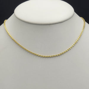 Chains - 14K Gold Plated. Rolo Style - 2mm W - 18in L *Premium Q* (PACK OF 3)