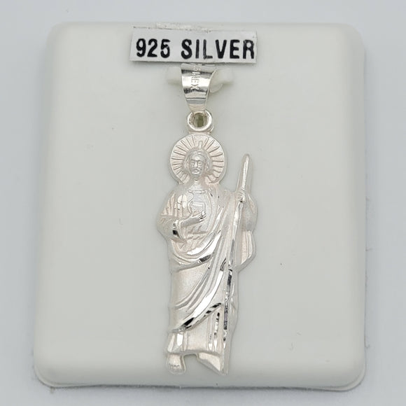 Pendants - 925 Sterling Silver. Saint Jude Statue. San Judas.