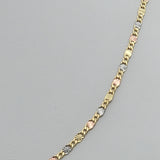 Chains - Tri Color Gold Plated. Mariner Star Link - 3mm - 24in *Premium Q*